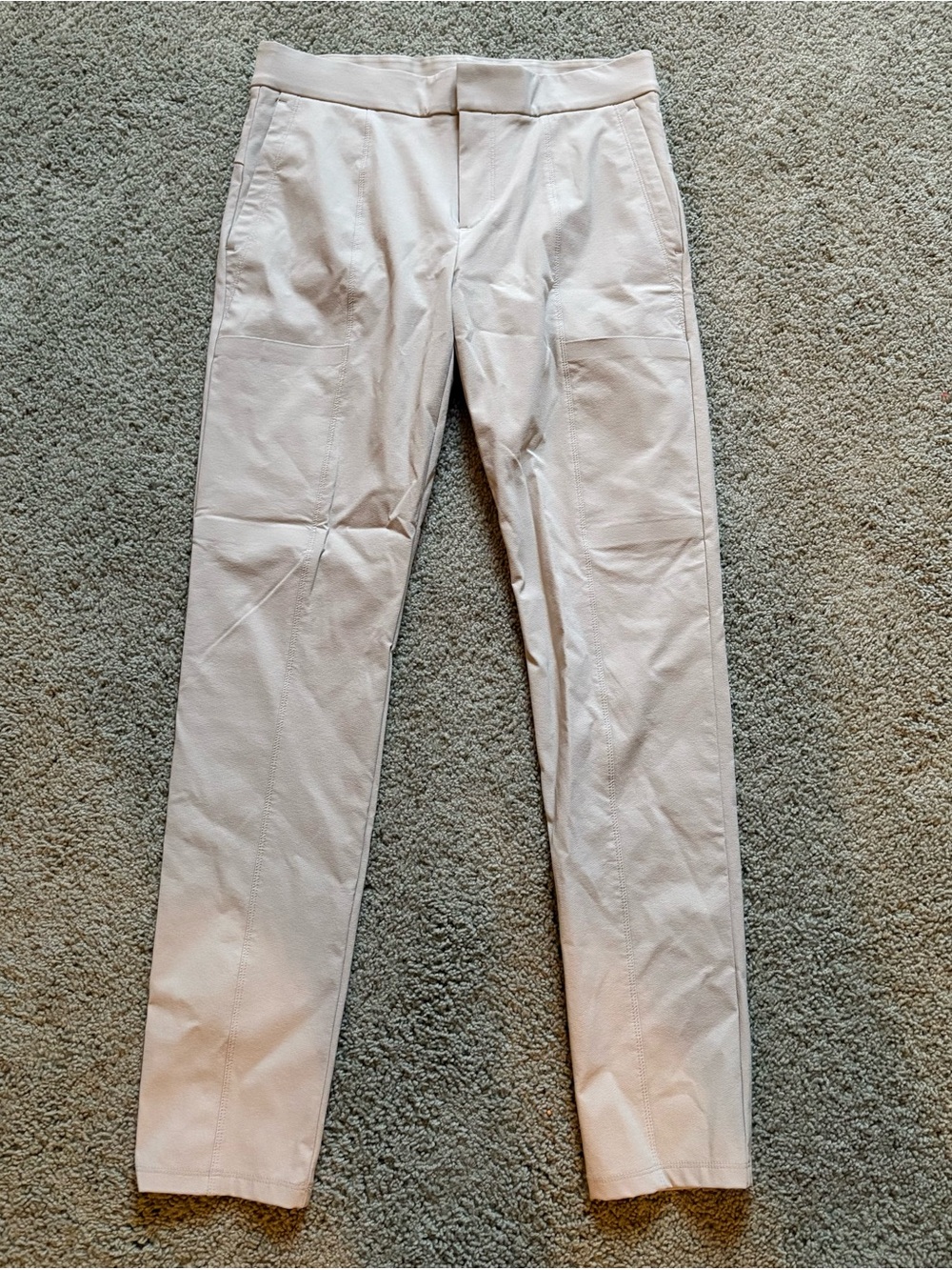 Athleta Wonder Stash Skinny Pant Womens Size 4 Light Gray Mid Rise Stretch